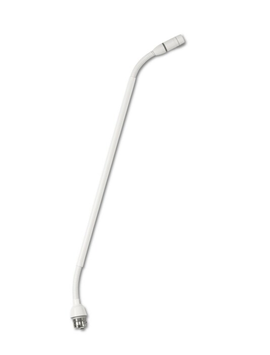 Shure MX415WRLPDF/N 15” Bright White Dualflex Gooseneck Microphone, Light Ring