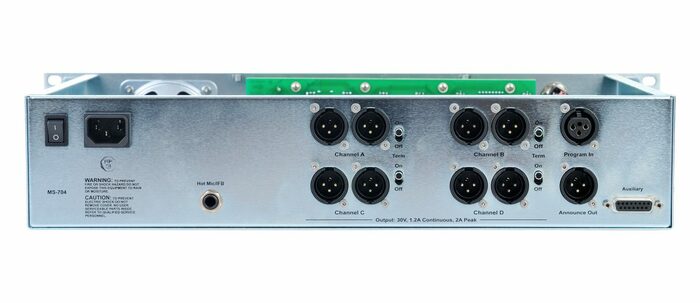 Clear-Com MS-704 4-Channel Main Intercom Station With Power Supply