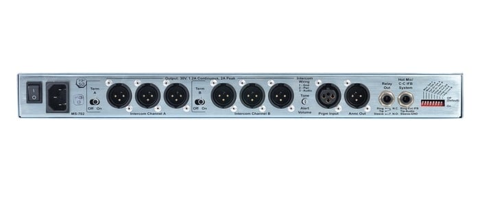 Clear-Com MS-802-IM 2-Channel 1RU Rack Mount Marine Certified Headset And Speaker Station
