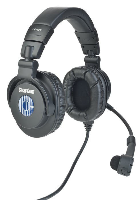 Clear-Com CC-400-Y4 Double-ear Headset With On / Off Switch, 4-pin Male XLR Conn