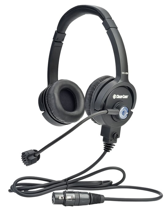 Clear-Com CC-220-B6 Lightweight Double-Ear Headset, Unterminated