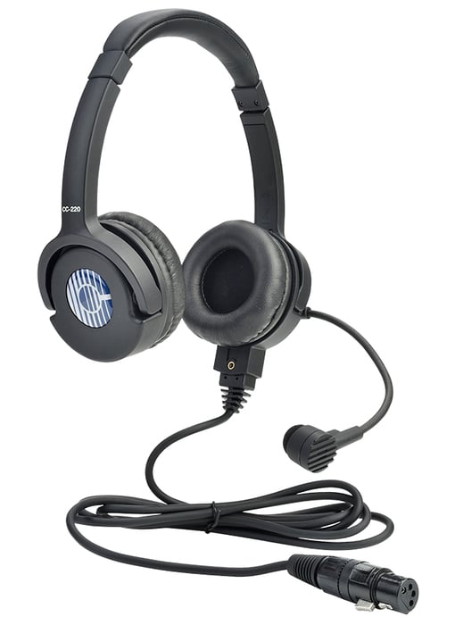 Clear-Com CC-220-B6 Lightweight Double-Ear Headset, Unterminated