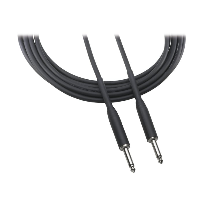 Audio-Technica AT8390-15 15' Premium Inst. Cable, ¼" TS Straight Phone Plug To Same