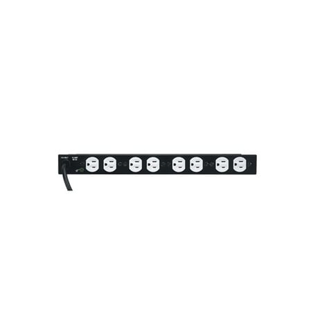 Middle Atlantic PD-915R-PL 15 Amp Rackmount Power Strip With 9 Outlets And No Power Switch