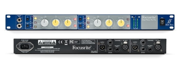 Focusrite Pro ISA TWO Dual Mono Microphone / Instrument Preamplifier