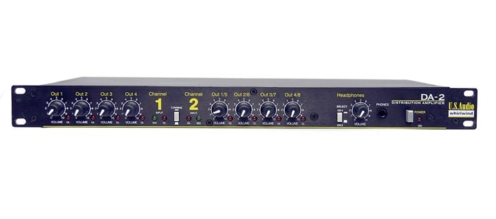 Whirlwind DA2 Audio Distribution Amplifier For Line Levels With Headphone Out