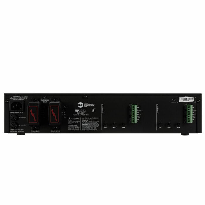 RCF UP 2082 80W 2-Channel Power Amplifier, Constant Voltage Or Low Imp