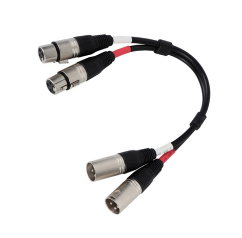 Datavideo CB-41 Dual Connector M-F 3-Pin XLR Audio Cable, 14"