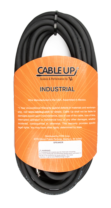 Cable Up SPK16/2-PP-25 25 Ft 16AWG TS To TS Speaker Cable