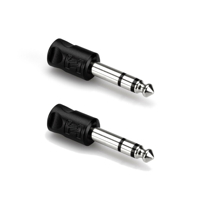 Hosa GMP103-TWO-K 3.5mm TRS - 1/4" TRS Headphone Adapter 2 Pack Bundle