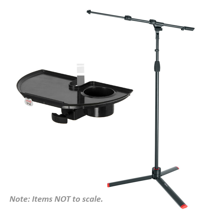 Gator GFW-IDMIC-MICTRAY-K ID Series Tripod Mic Stand With Drink Holder And Guitar Tray