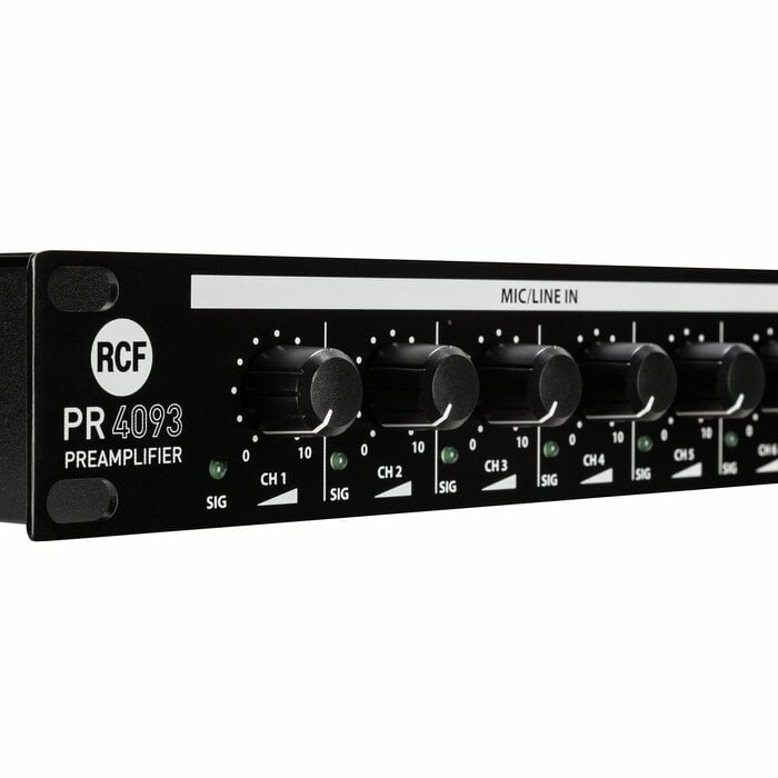 RCF PR-4093 9 X 3 Voice And Paging Preamp, Selectable Phantom Power