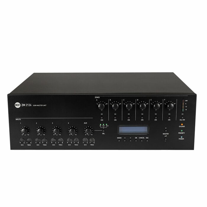 RCF ZM2124 4x6 Zone Mixer Amp, 240W