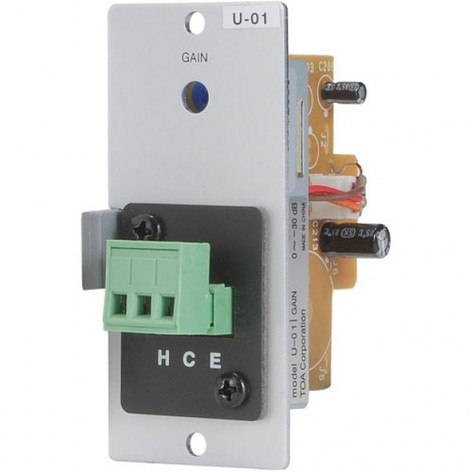 TOA U-01S T Unbalanced Line Input Module For 900-Series Amplifier With Removable Terminal Block