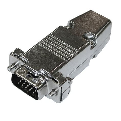 BTX CD-HD15M Hi-Density 15-Pin Male D-Sub Connector With Metal Hood