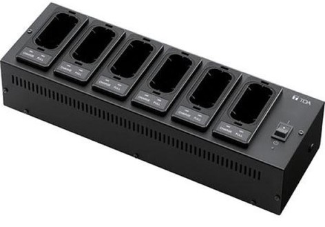 TOA BC-50006PS 6-Bay Battery Charging Station For 5000 Series Transmitters