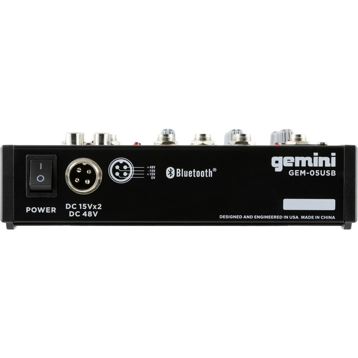 Gemini GEM-05USB 5-Channel Compact Analog Mixer, USB