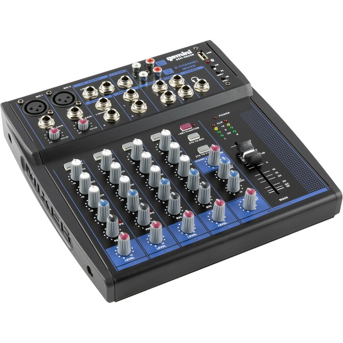 Gemini GEM-08USB 8-Channel Compact Analog Mixer, USB