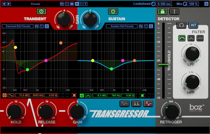 Boz Digital BOZ-TRANSGRESSOR-2 Transient And Sustain Sculpting Plug-In [download]