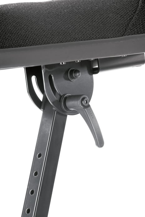 K&M 14046 Stool With Pneumatic Height Adjustment, Black Fabirc