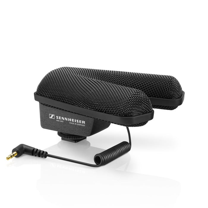 Sennheiser MKE 440 Stereo Microphone, SuperCardioid, Condenser For Cameras With Hot Shoe Mount