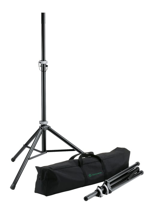 K&M 21459 50"-76" Tripod Base Speaker Stand, 2 Pack