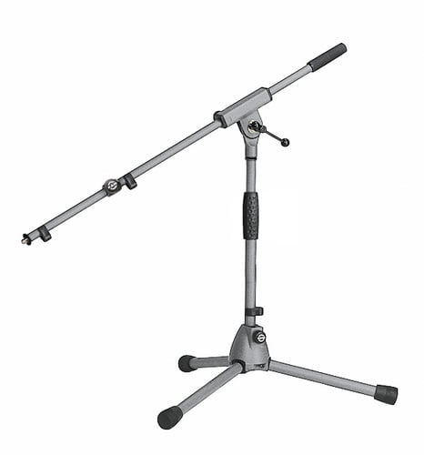 K&M 25900-GRAY Low-Level Microphone Stand With Boom Arm