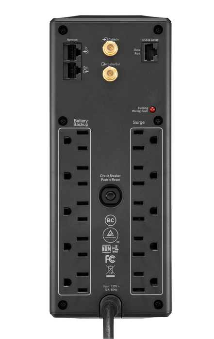 American Power Conversion BX1350M Back UPS Pro BX Compact Tower With 10 Outlets, AVR And LCD Interface