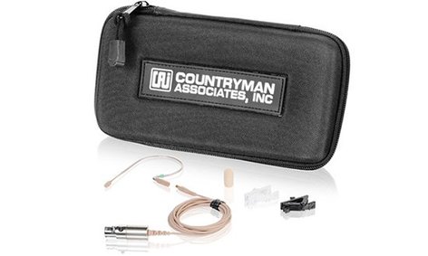 Countryman E2W6BSL E2 Earset Mic With TA4F And Low Gain, Black