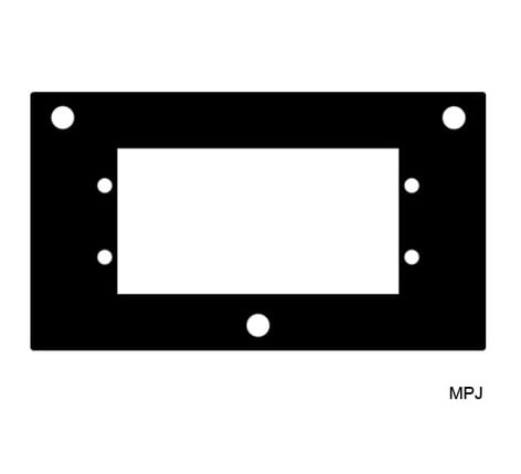 Mystery Electronics MPJ ModuLine Insert Panel Punched For Extron AAP Double-Space Devices