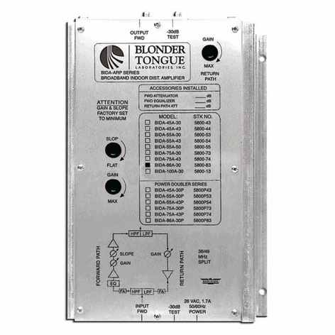 Blonder-Tongue BIDA-86A-43 Broadband Indoor Distribution Amplifier