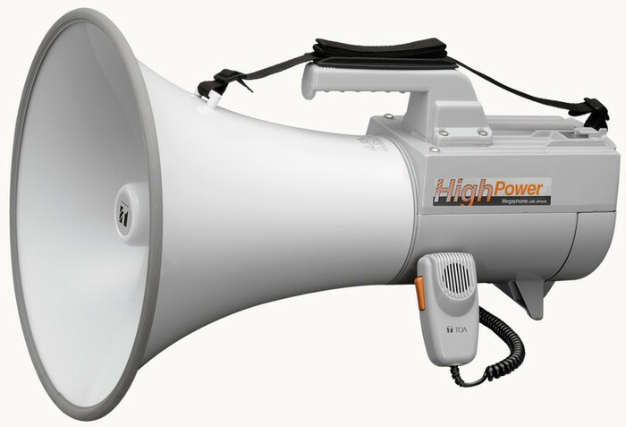 TOA ER-2230W 30W Shoulder Megaphone With Whistle, White Or Gray