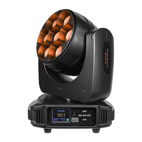 Blizzard Stiletto Ray-Z (7) 40W RGBW LED Moving Head Fixture W/ Pixel Mapping