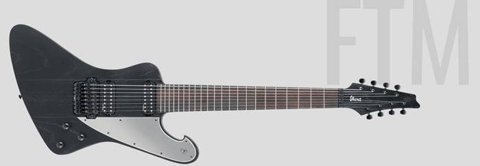 Ibanez FTM33WK Fredrik Thordendal 8-String Electric Guitar With Case - Weathered Black Finish