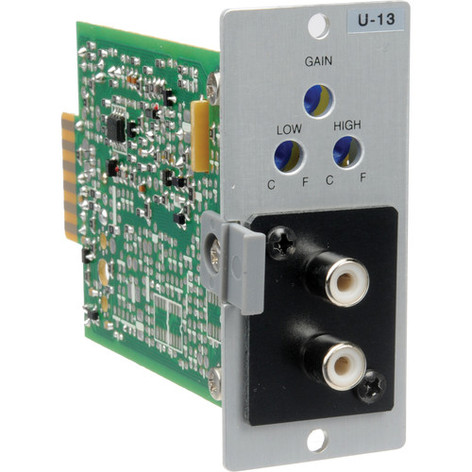 TOA U-13R Unbalanced Stereo Input Module With Mute-Receive, Dual RCA Female