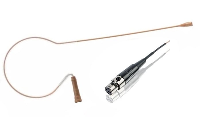 Countryman E6DW7T2SL E6 Directional Earset Mic With TA4F And Low Gain, 2mm Tan