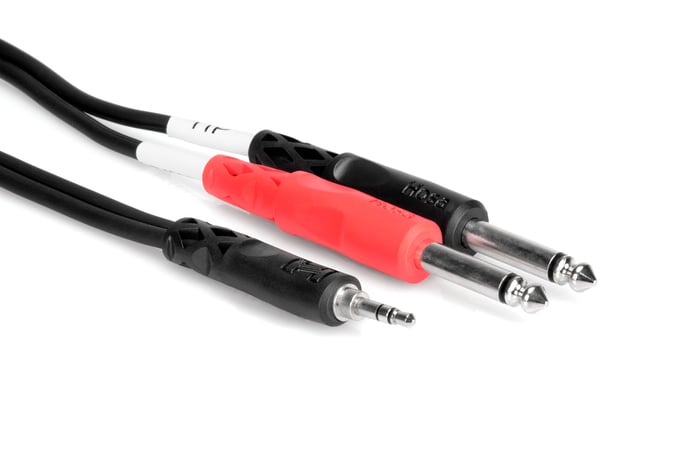 Hosa CMP-159 10' 3.5mm TRS To Dual 1/4" TS Audio Y-Cable