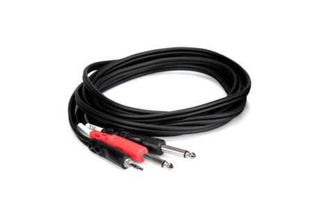 Hosa CMP-159 10' 3.5mm TRS To Dual 1/4" TS Audio Y-Cable
