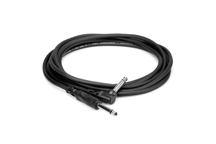 Hosa CPP-110R 10' 1/4" TS To Right-Angle 1/4" TS Audio Cable