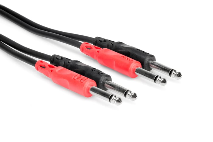 Hosa CPP-201 3.3' Dual 1/4" TS To Dual 1/4" TS Audio Cable