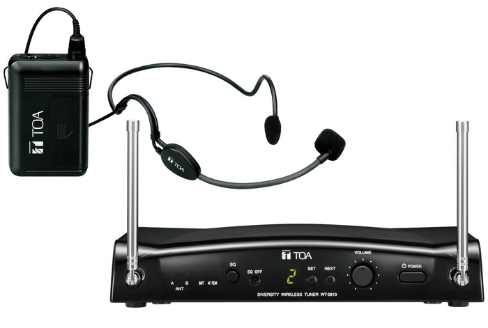 TOA WS-5325H-H01US 16 Channel UHF Wireless System With Headset Microphone
