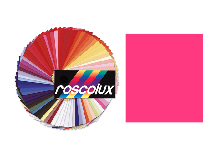 Rosco Roscolux #343 Roscolux Sheet, 20"x24", 343 Neon Pink Gel