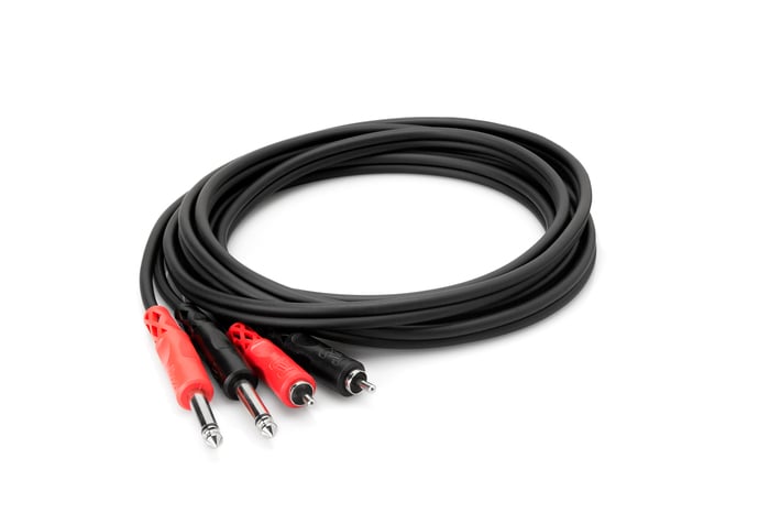 Hosa CPR-202 6.6' Dual 1/4" TS To Dual RCA Audio Cable