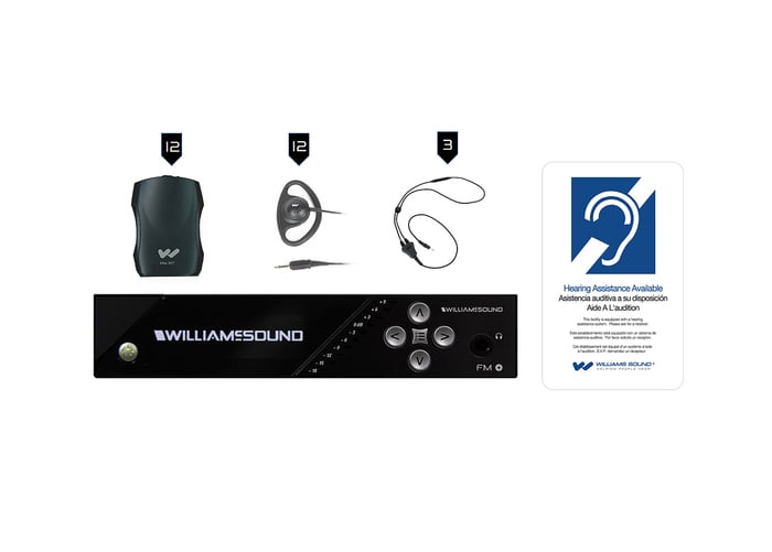 Williams AV FM 557 12 FM+ Large-area Dual FM And Wi-Fi Assistive Listening System