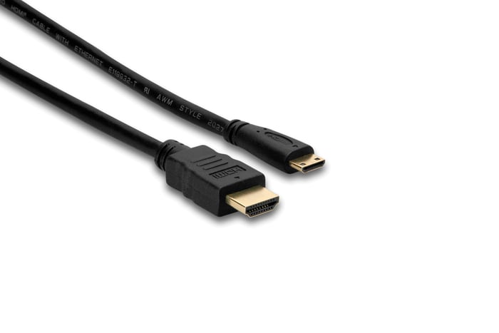 Hosa HDMC-403 3' HDMI To HDMI Mini High Speed Video Cable With Ethernet