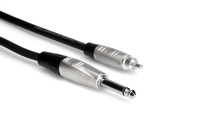 Hosa HPR-005 5' Pro Series 1/4" TS To RCA Audio Cable