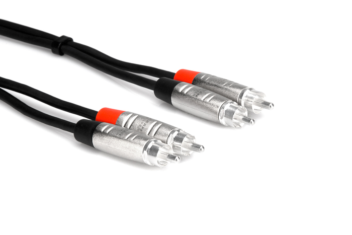 Hosa HRR-003X2 3' Pro Series Dual RCA To Dual RCA Audio Cable