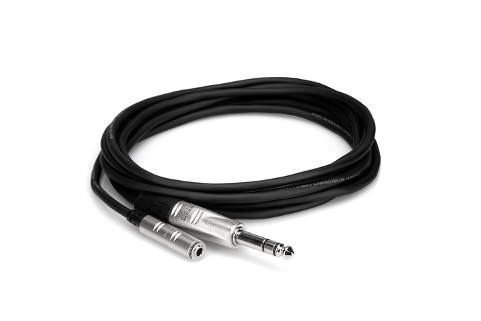 Hosa HXMS-005 5' Pro Series 3.5mm TRS To 1/4" TRS Headphone Extension Cable