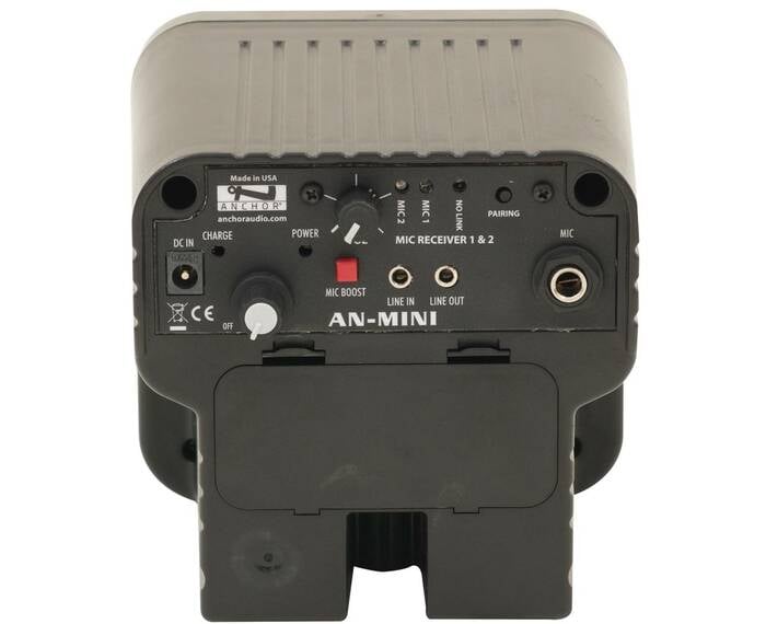 Anchor AN-MINIU2 4.5" 30W Personal Portable PA With Dual Wireless Receiver, Black