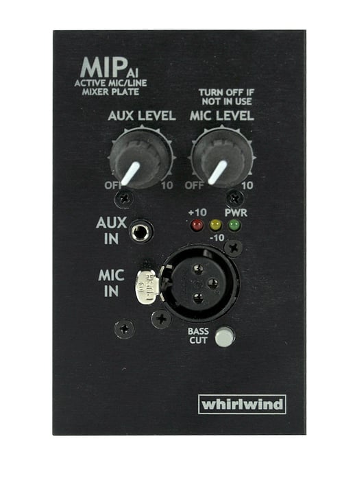 Whirlwind MIPAIB/PS Single Gang Media Input Plate With 1/8" And XLR Inputs